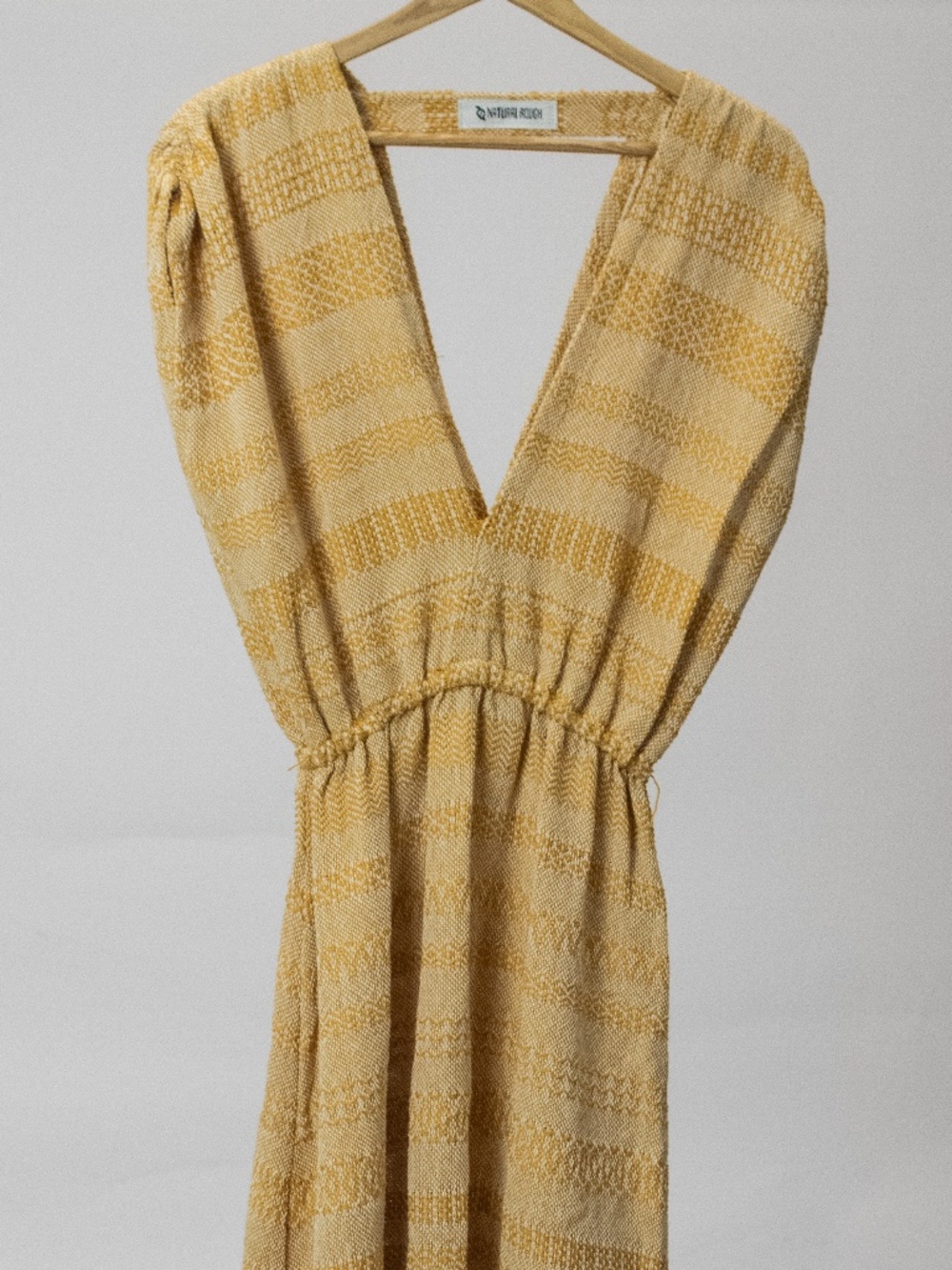 Natural Rough Andromaca Mostaza Dress